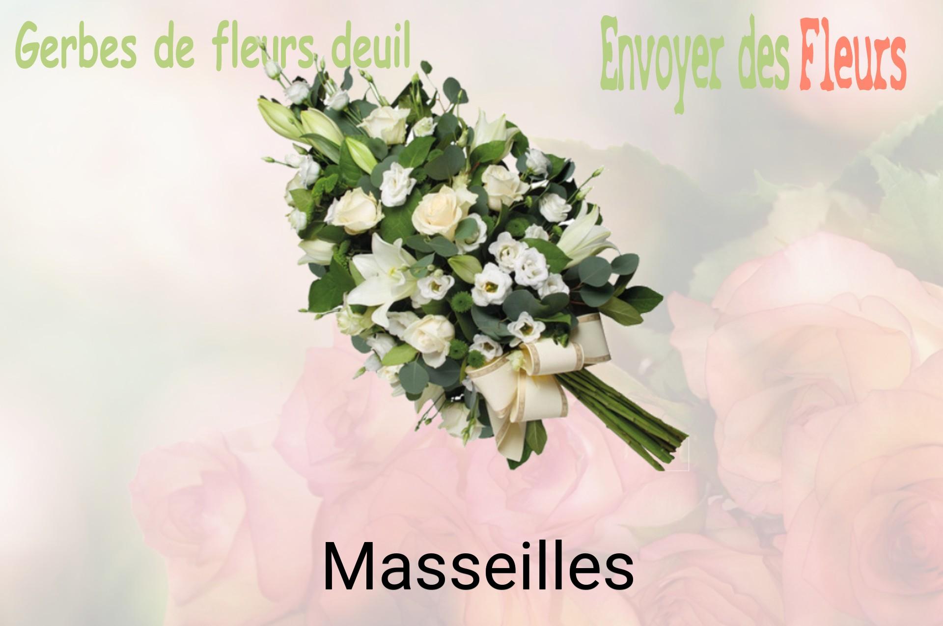 Gerbe de fleurs de deuil livrée à Masseilles